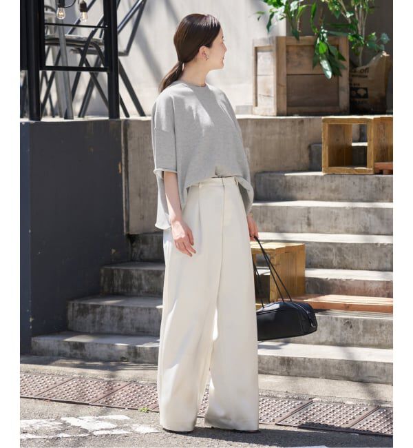 IENA「《追加3予約》LEVITA コットンハーフスリーブプルオーバー」|ニット・セーター|