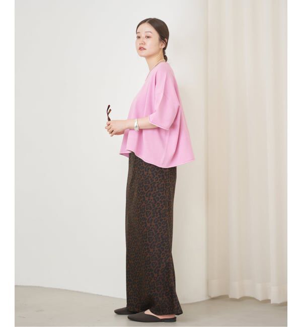 IENA「《追加3予約》LEVITA コットンハーフスリーブプルオーバー」|ニット・セーター|