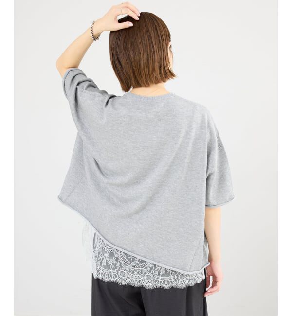 IENA「《追加3予約》LEVITA コットンハーフスリーブプルオーバー」|ニット・セーター|