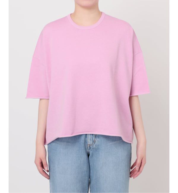 IENA「《追加3予約》LEVITA コットンハーフスリーブプルオーバー」|ニット・セーター|