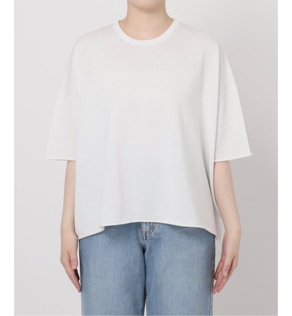 IENA「《追加3予約》LEVITA コットンハーフスリーブプルオーバー」|ニット・セーター|