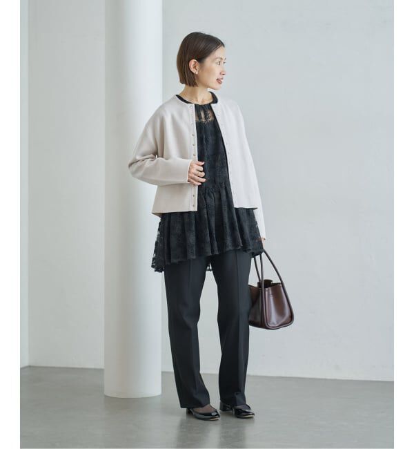 IENA「フラワーレース ペプラムブラウス」|シャツ・ブラウス|