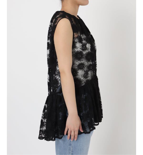 IENA「フラワーレース ペプラムブラウス」|シャツ・ブラウス|