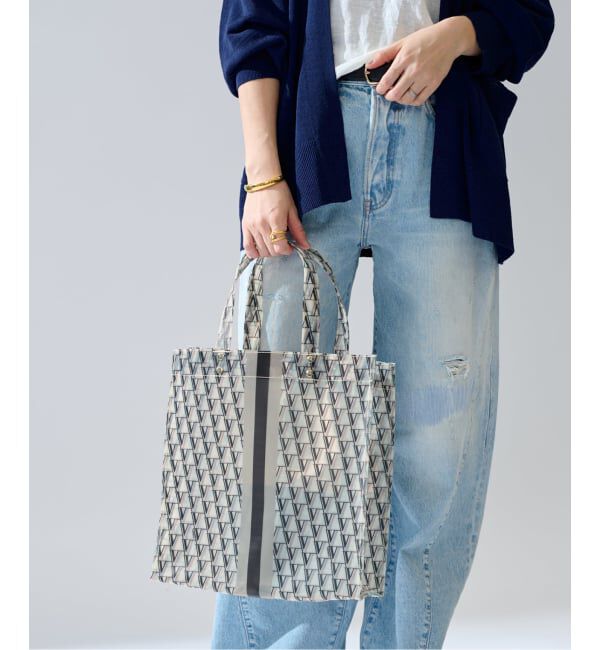 VERMEIL par iena「《追加予約》VERMEILモノグラム PVCトートバッグ」|トートバッグ|