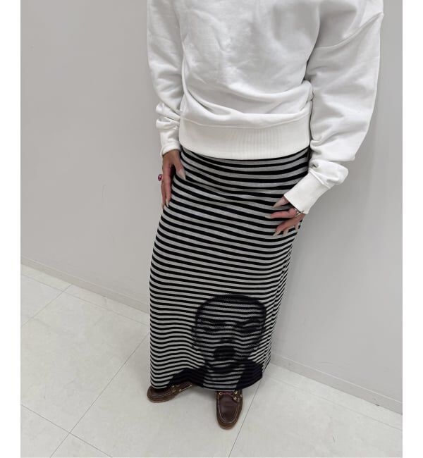 Oriens JOURNAL STANDARD「《追加4》ボーダープリントスカート」|スカート|