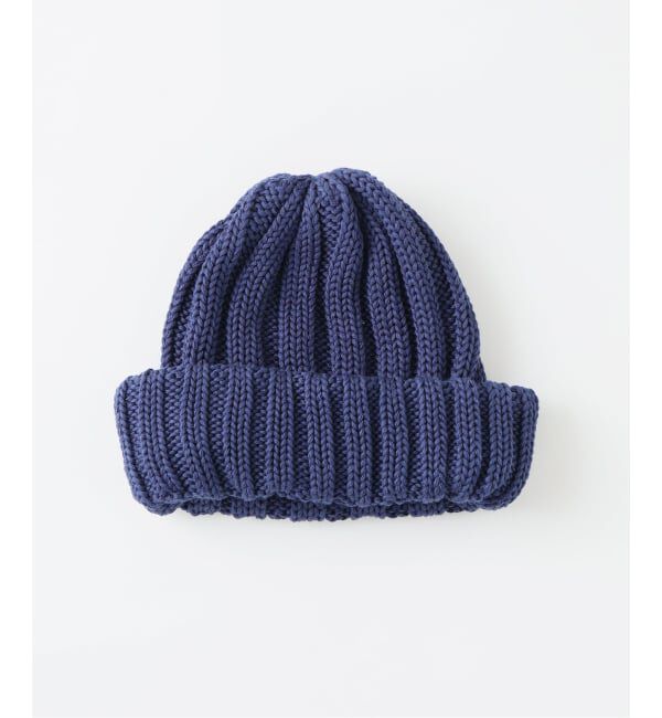 JOURNAL STANDARD relume「コットンブレンド ハーフリブ ニットキャップ」|ニット帽|ネイビー A