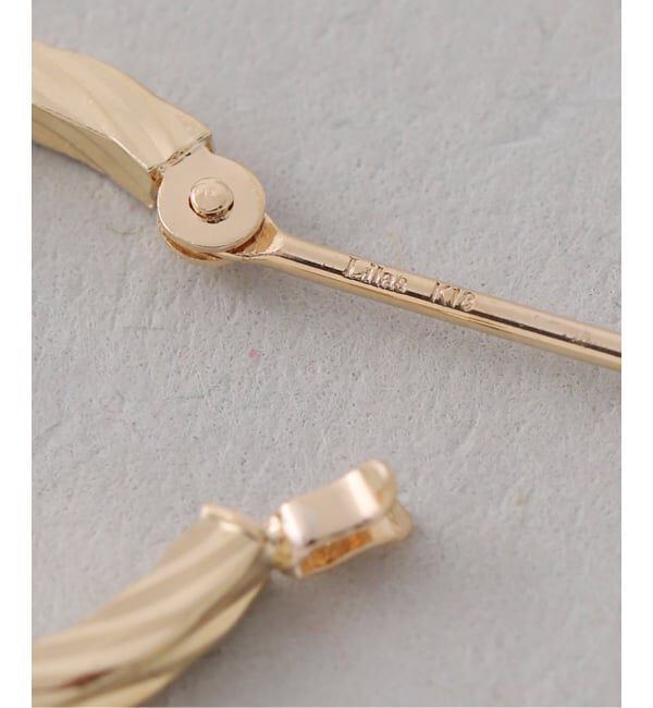 Lilas by Spick&Span「《一部店舗＋WEB限定》スクリューフープピアスS K18（両耳）」|ピアス|