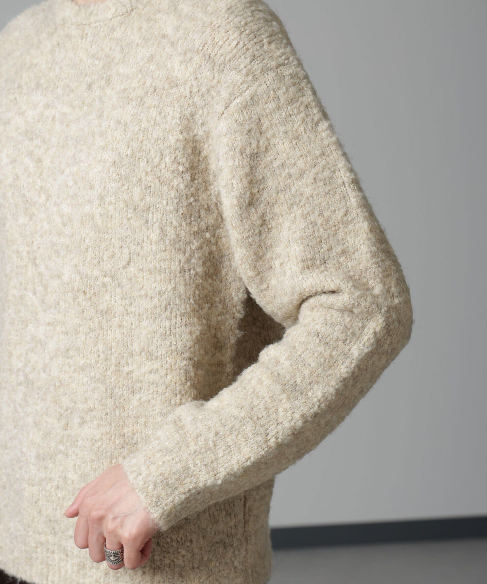 nano･universe「ウールミックスブークレニット」|ニット・セーター|