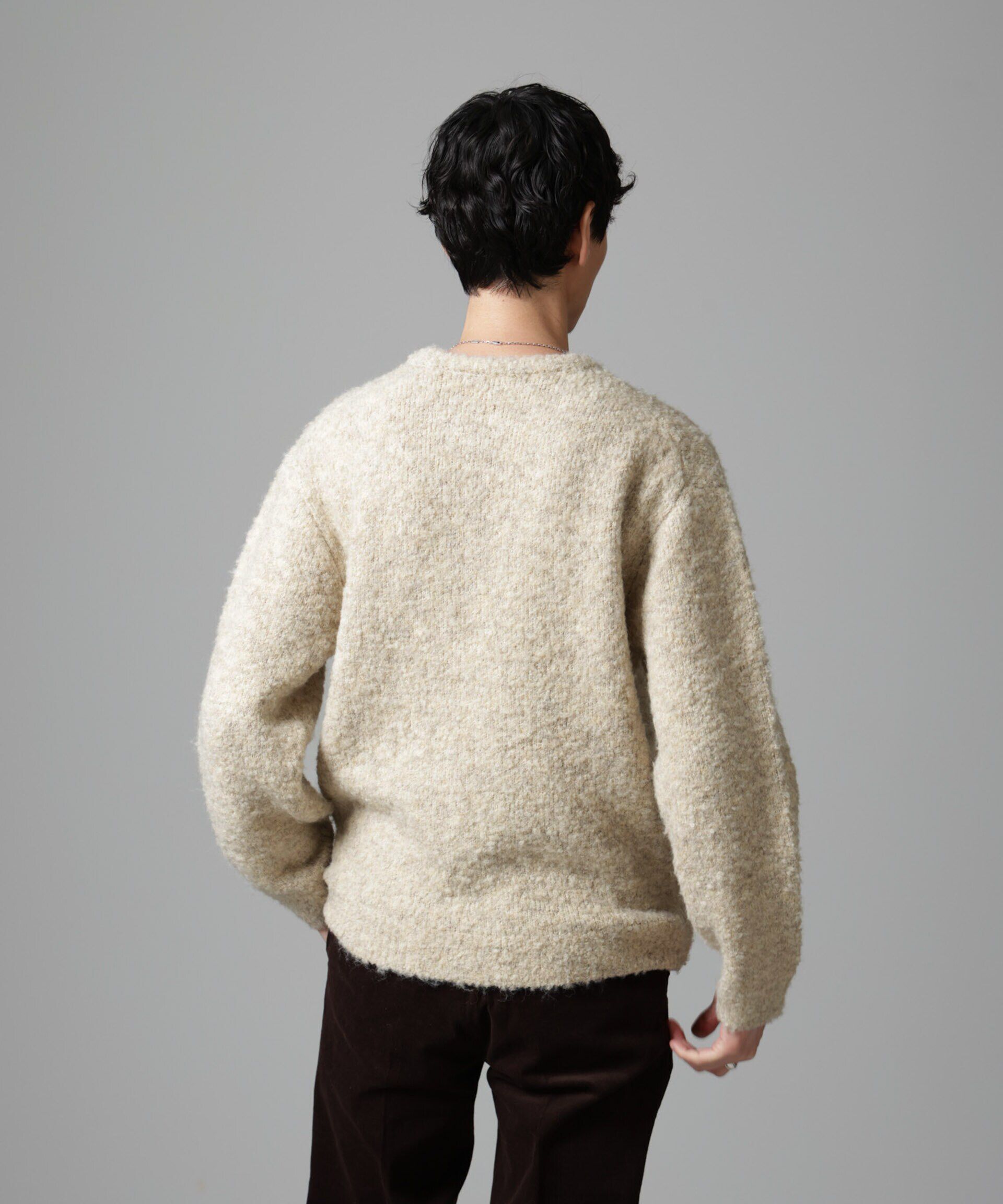 nano･universe「ウールミックスブークレニット」|ニット・セーター|
