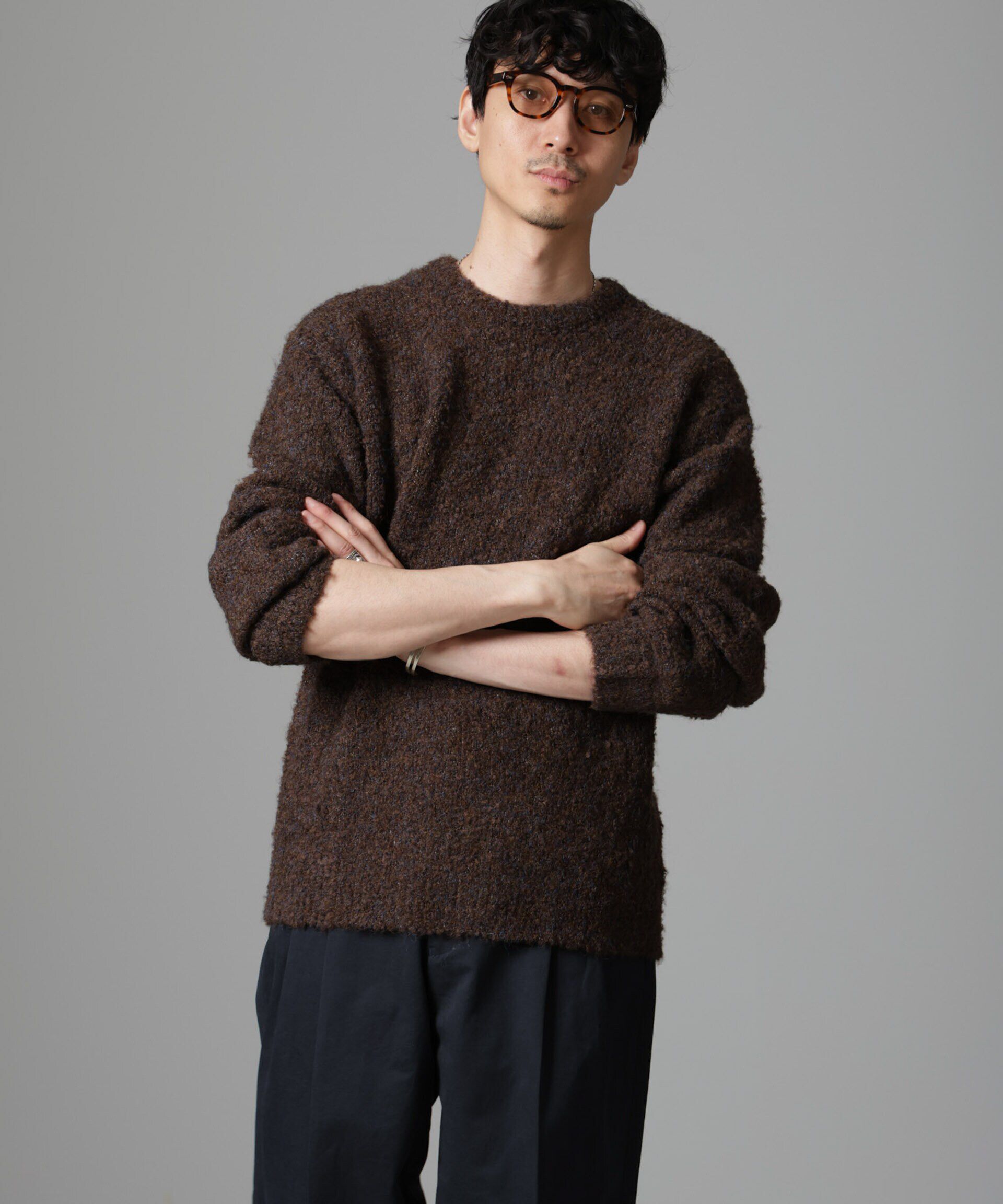 nano･universe「ウールミックスブークレニット」|ニット・セーター|