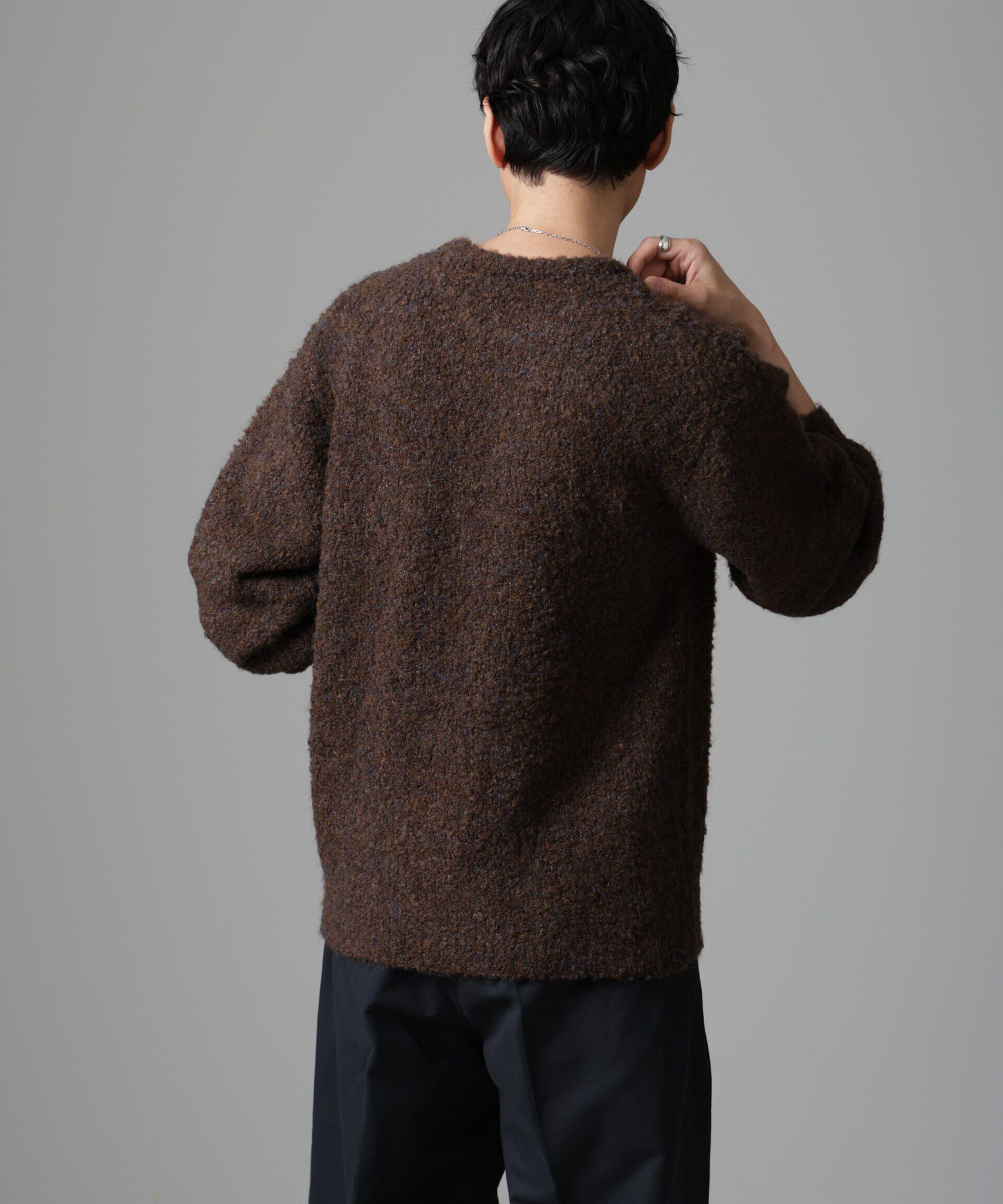 nano･universe「ウールミックスブークレニット」|ニット・セーター|