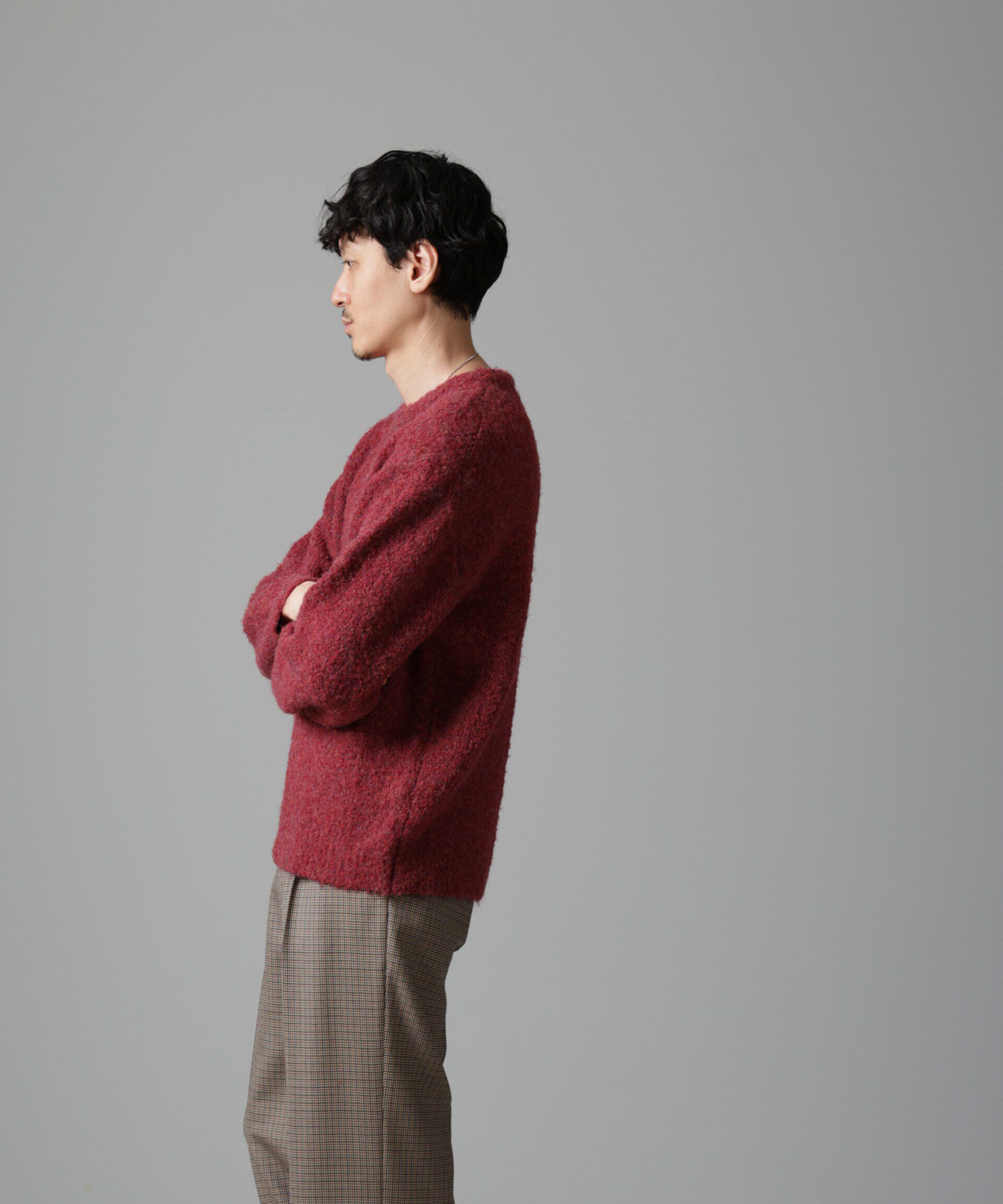 nano･universe「ウールミックスブークレニット」|ニット・セーター|