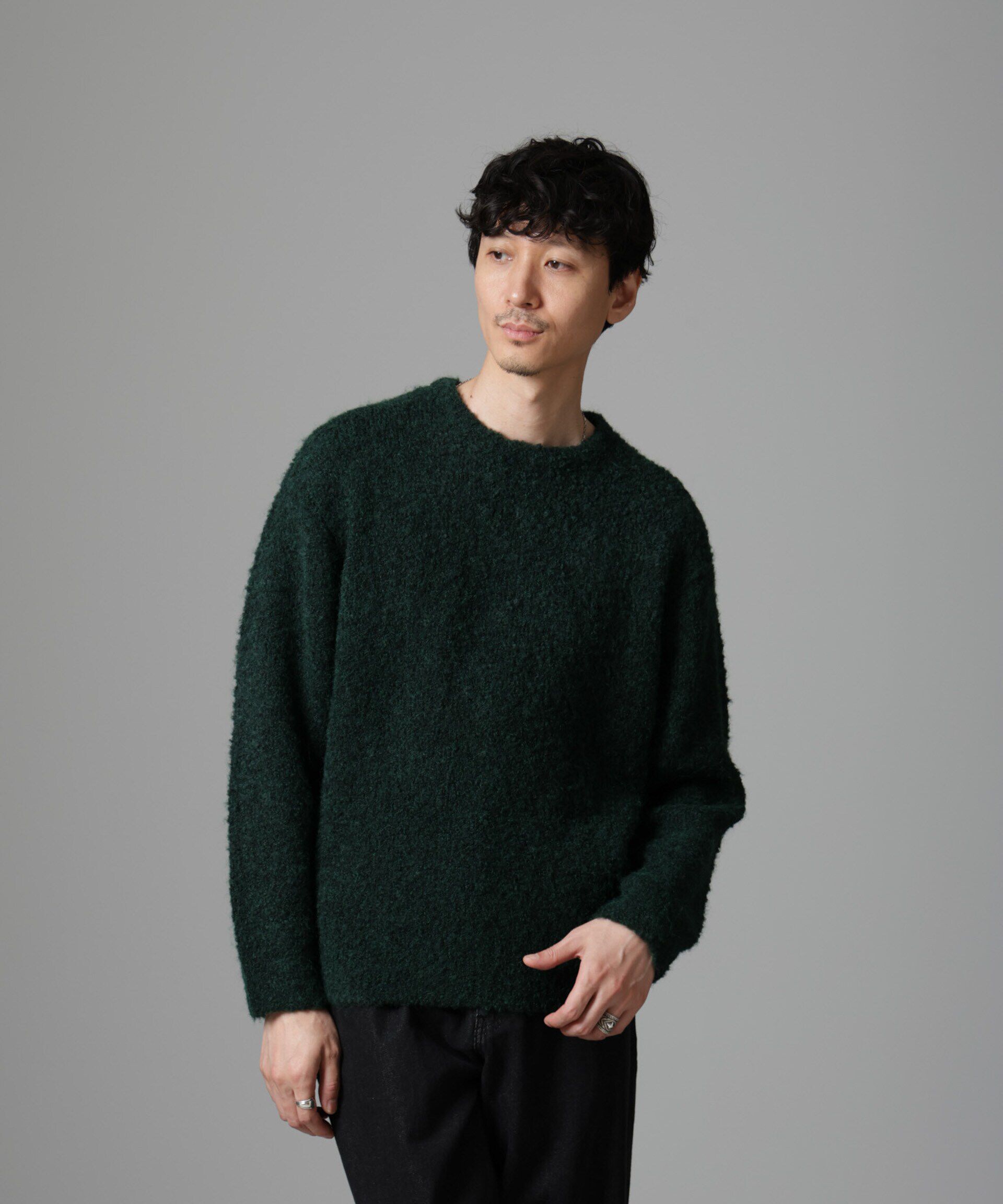 nano･universe「ウールミックスブークレニット」|ニット・セーター|