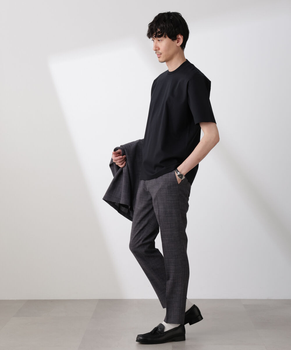 nano･universe「ジャケT(R) プレミアム クルーネック 半袖」|Tシャツ・カットソー|