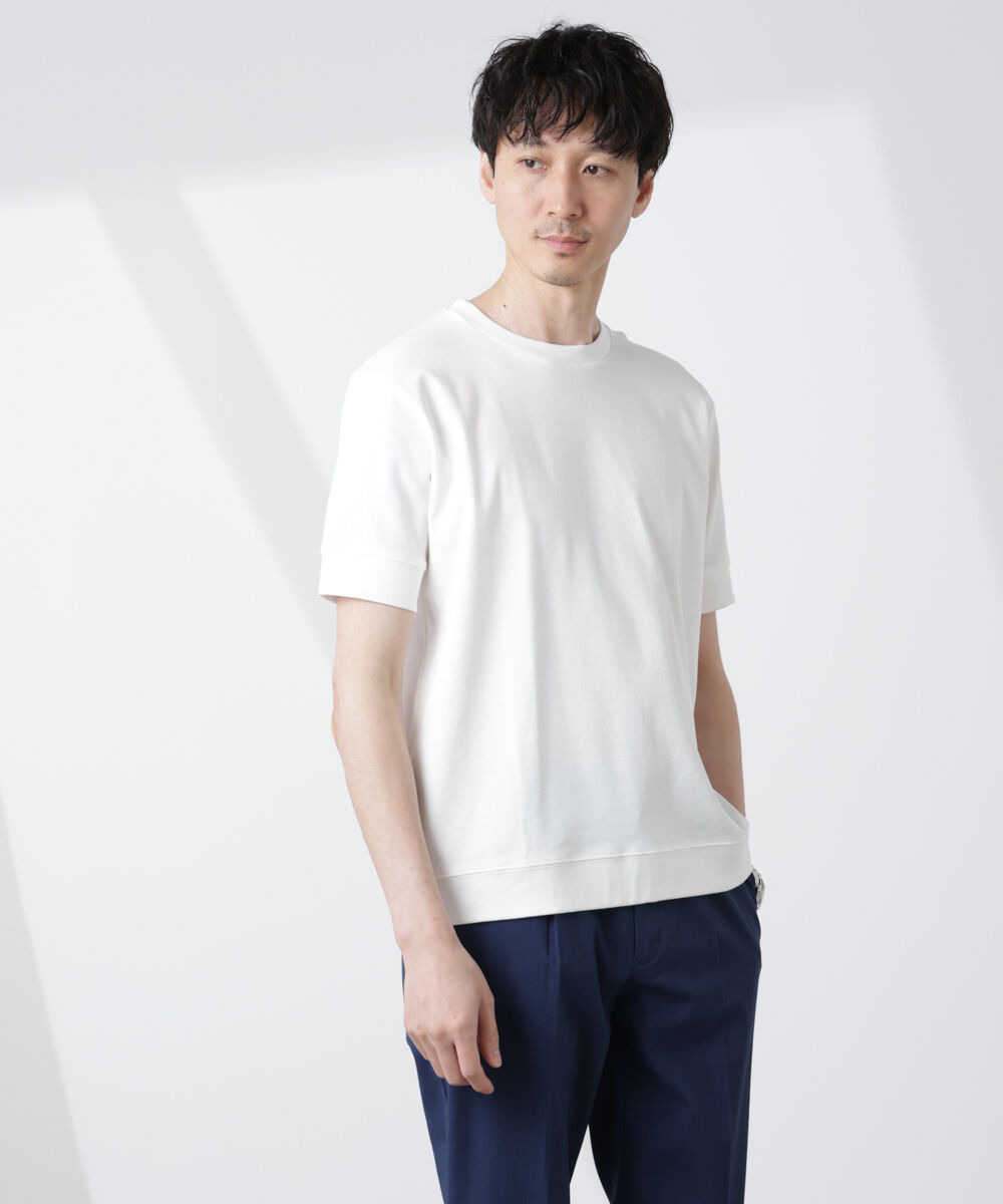 nano･universe「[FORMAL JERSEY]クルーネックカットソー半袖」|Tシャツ・カットソー|