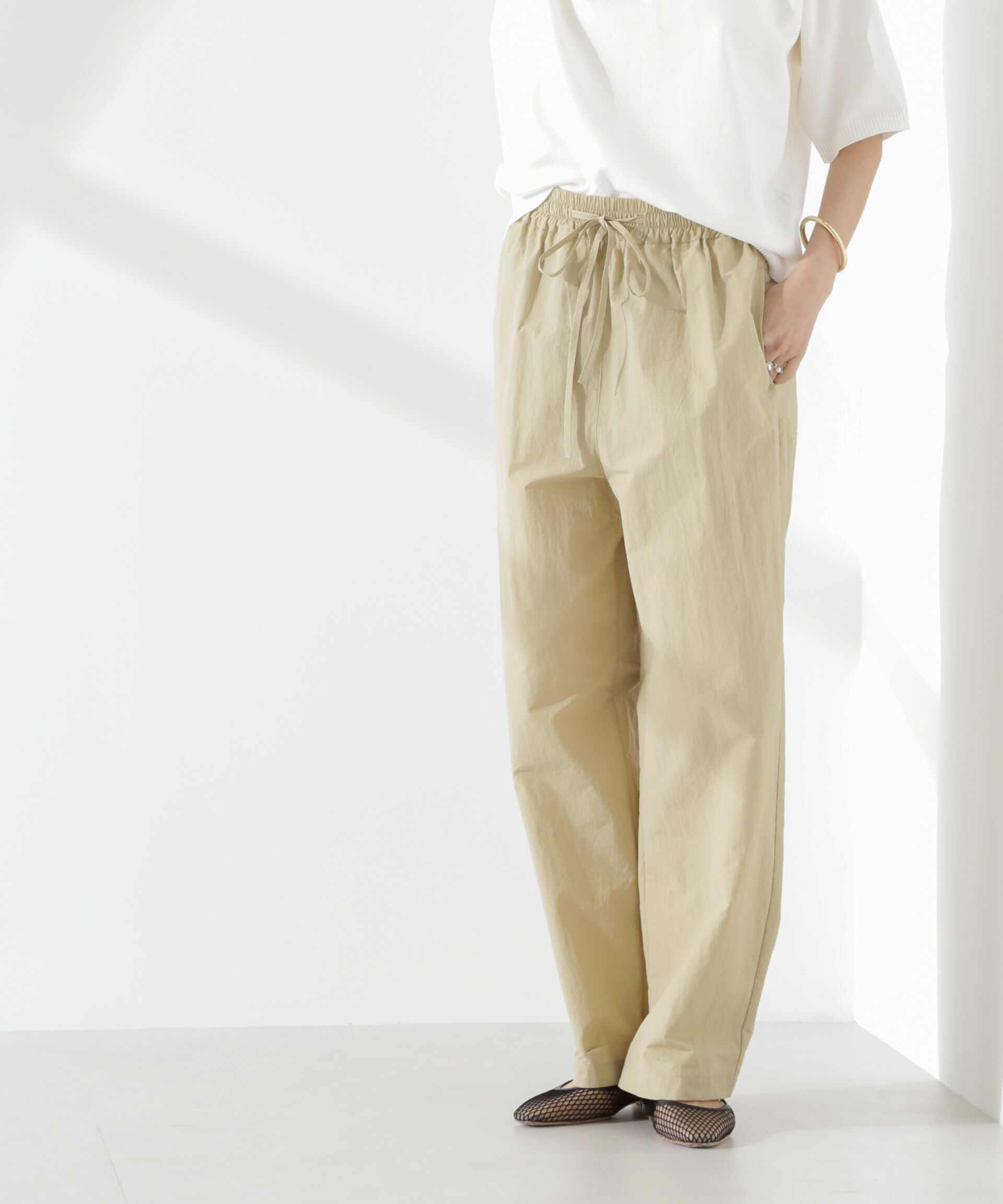 nano･universe「タスランワイドイージーパンツ」|チノ|