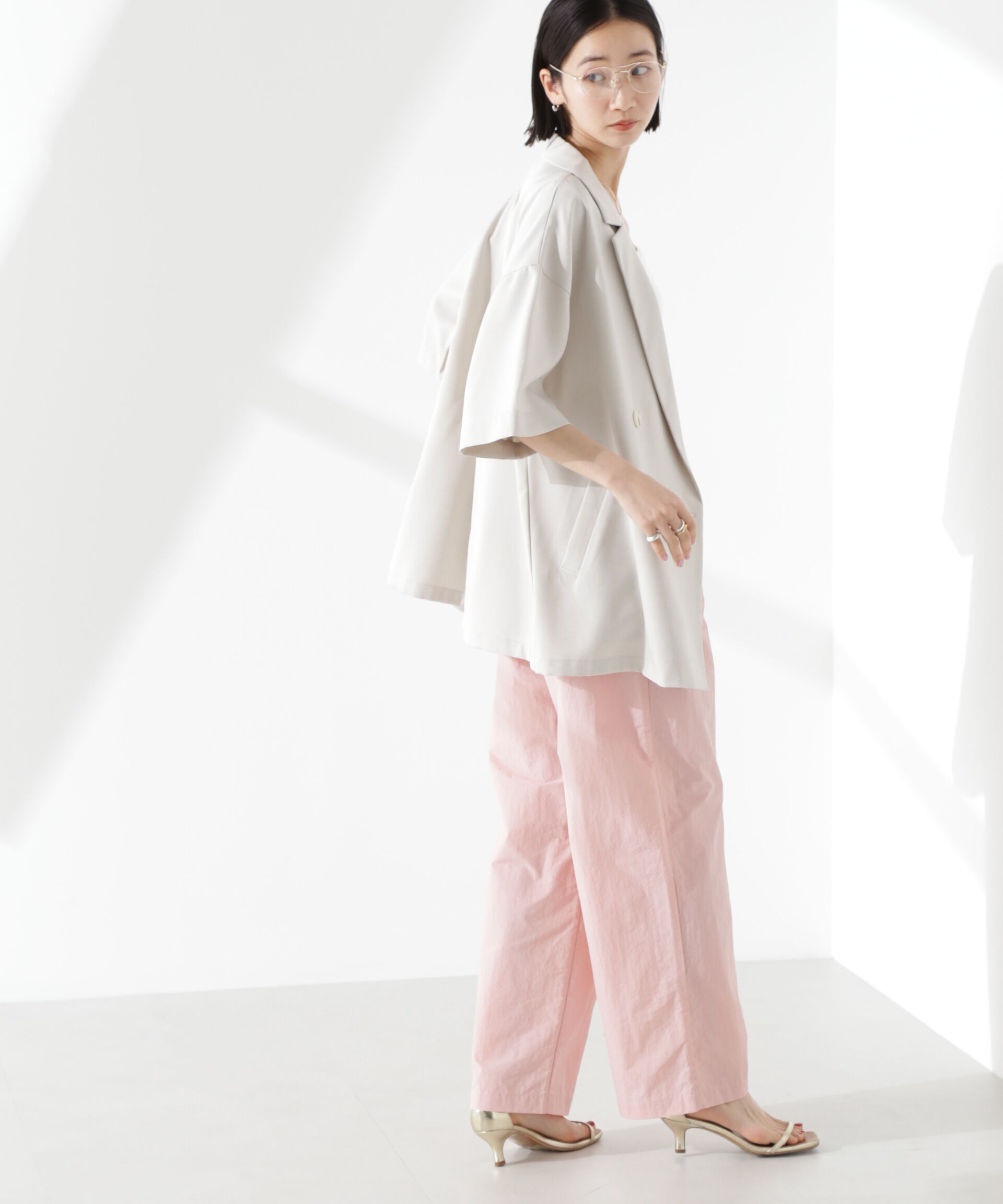 nano･universe「タスランワイドイージーパンツ」|チノ|