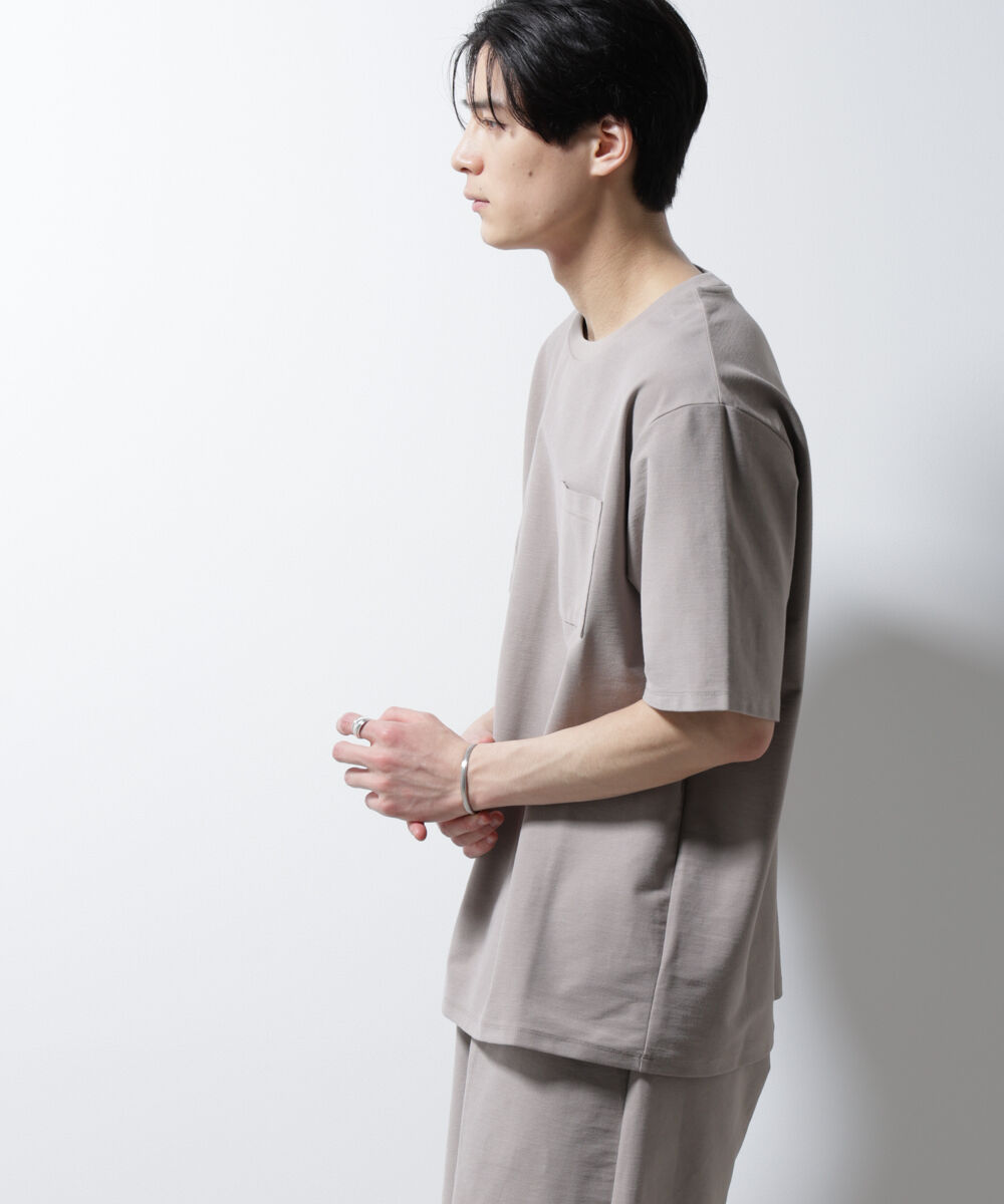 nano･universe「「MC」coveross(R)ツイル調 冷感プレーティング天竺 ポケットTシャツ」|Tシャツ・カットソー|