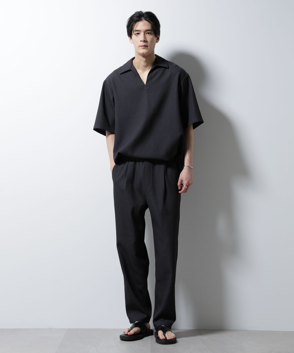 nano･universe「「MC」coveross(R)EOS ポリエステル リラックスワイドパンツ」|チノ|