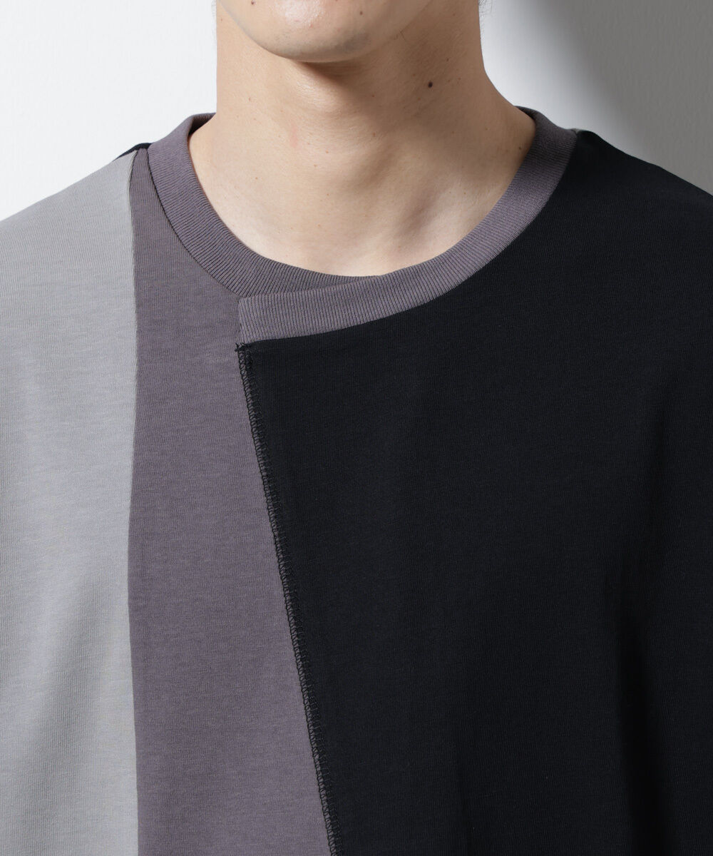 nano･universe「デザイン切替クルーネックTシャツ 半袖」|Tシャツ・カットソー|
