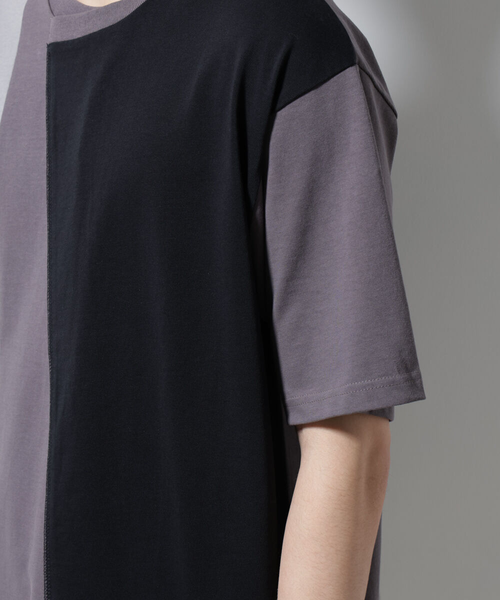 nano･universe「デザイン切替クルーネックTシャツ 半袖」|Tシャツ・カットソー|