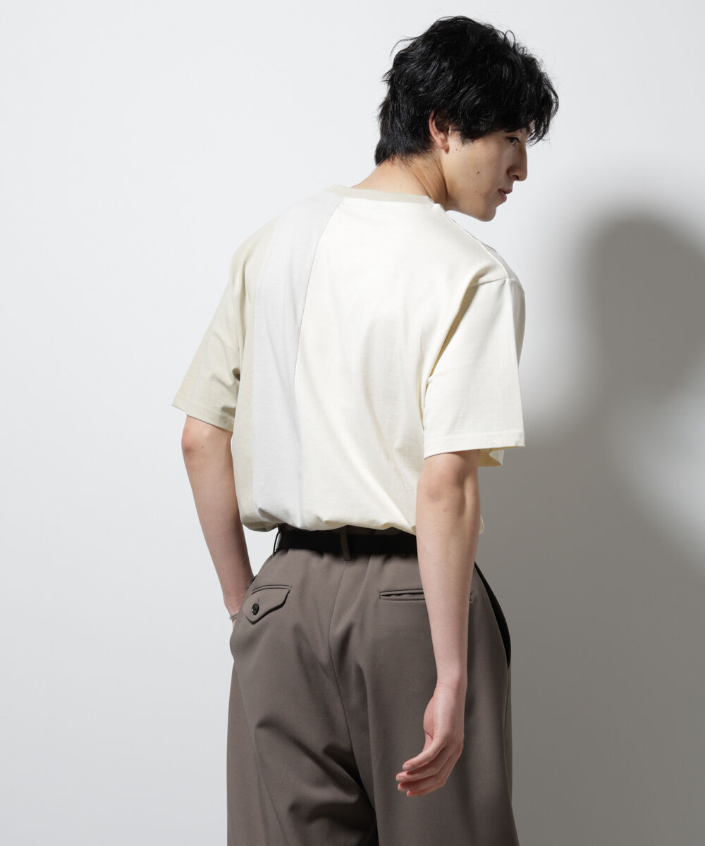 nano･universe「デザイン切替クルーネックTシャツ 半袖」|Tシャツ・カットソー|