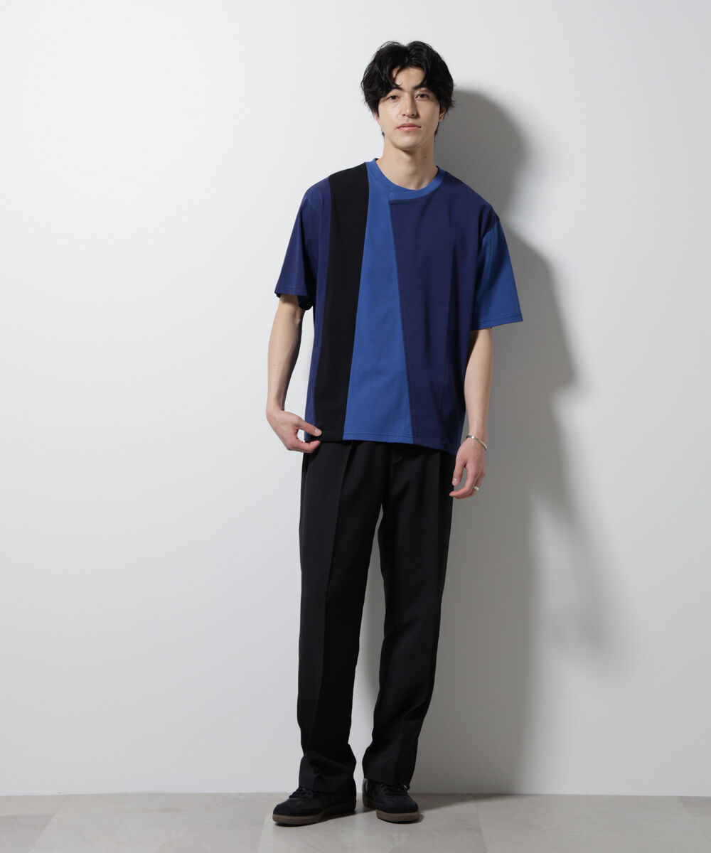 nano･universe「デザイン切替クルーネックTシャツ 半袖」|Tシャツ・カットソー|