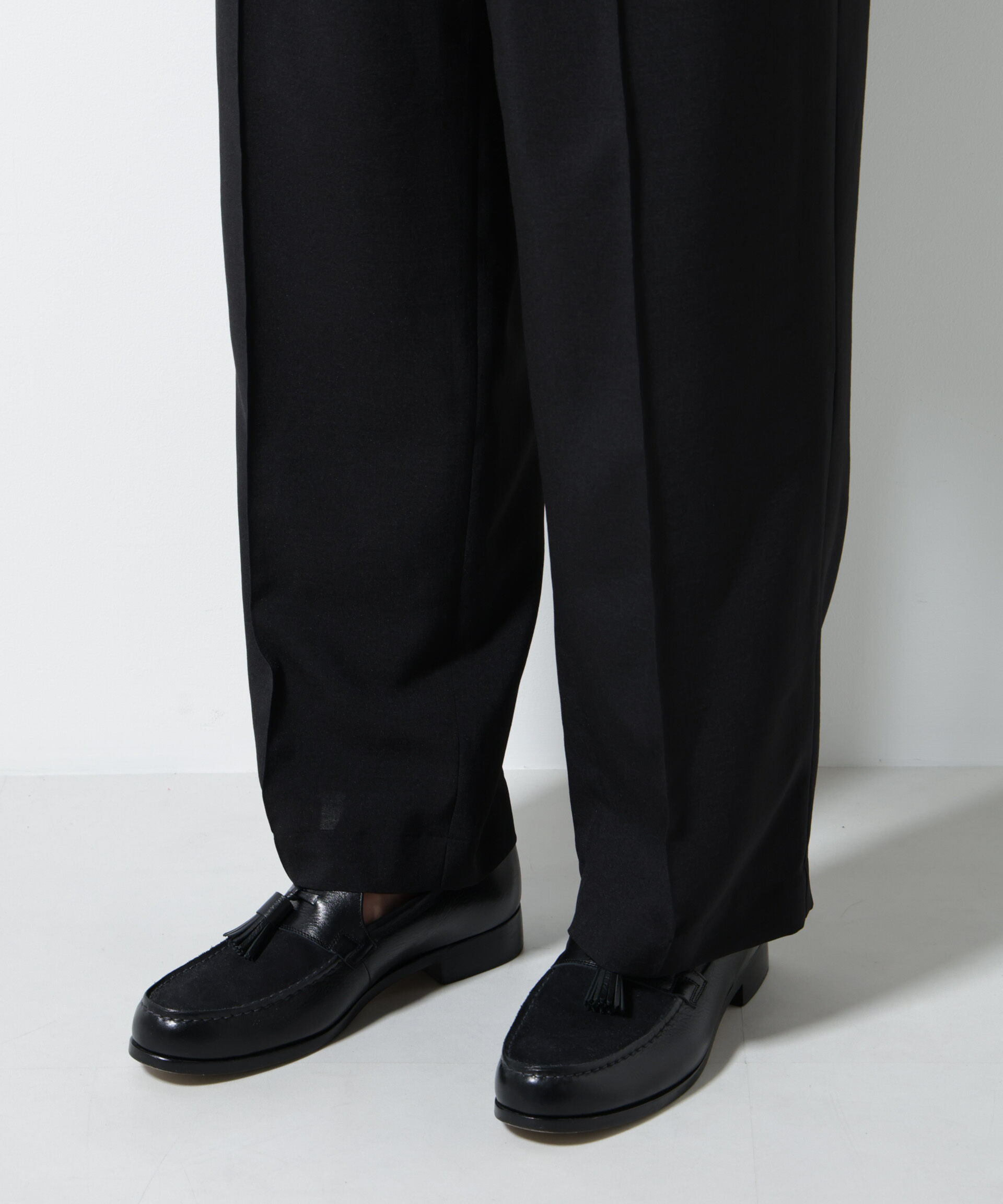 nano･universe「メランジドライイージーテーパードパンツ（セットアップ可）」|チノ|