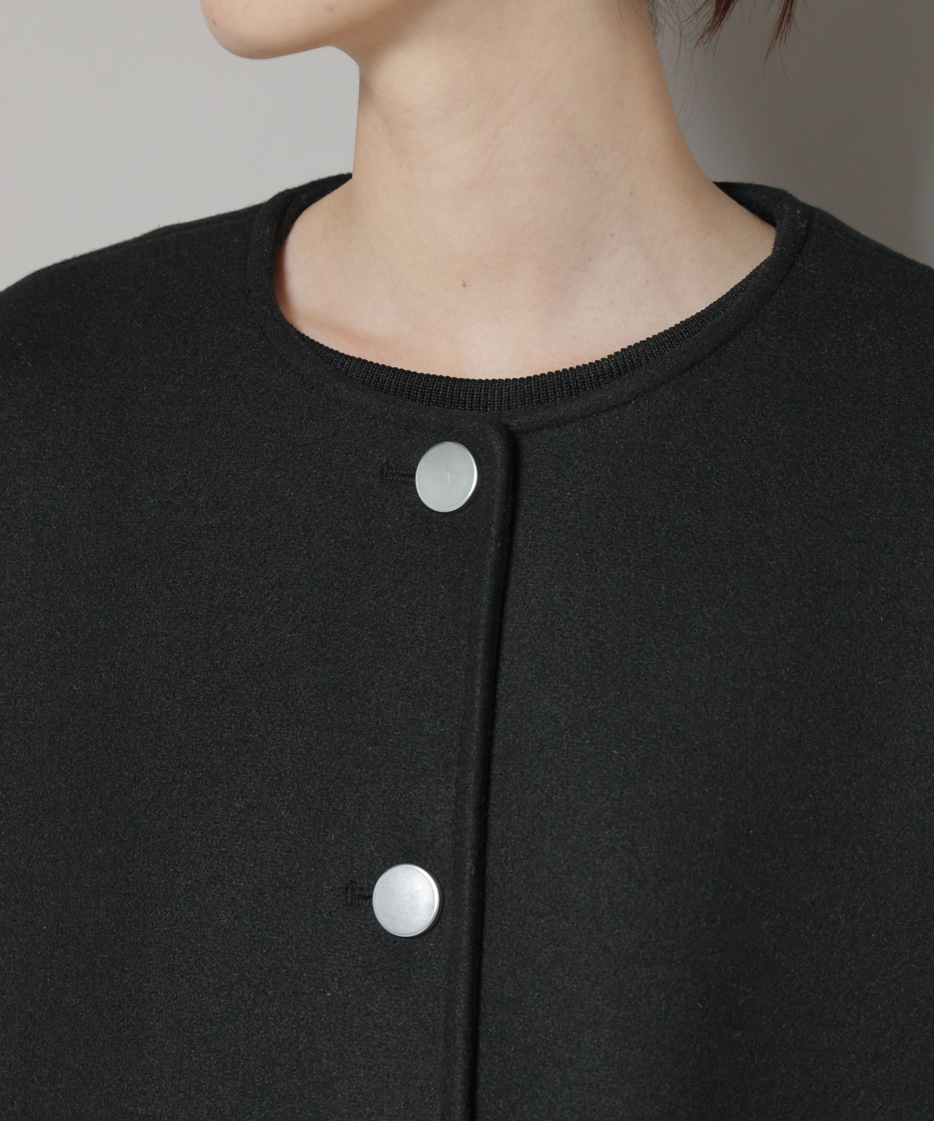 nano･universe「ノーカラーコクーンミドルコート」|その他|