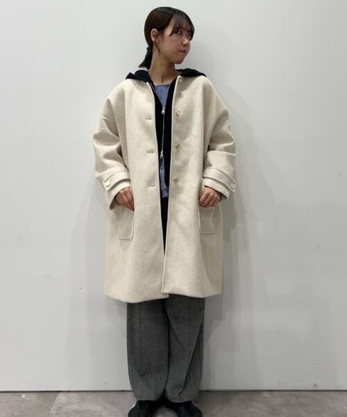 nano･universe「ノーカラーコクーンミドルコート」|その他|