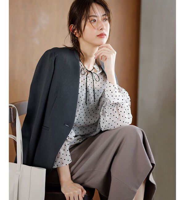 組曲「【WEB限定】ストライプジャガード タイトスカート」|スカート|カーキ系