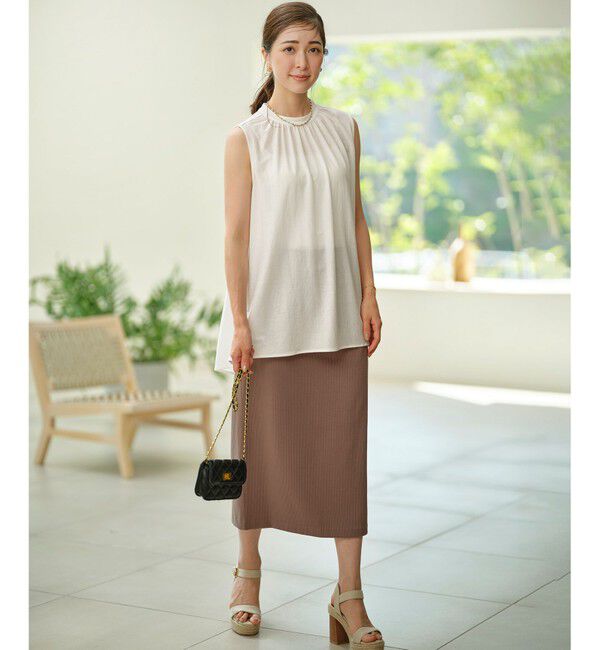 組曲「【WEB限定】ストライプジャガード タイトスカート」|スカート|