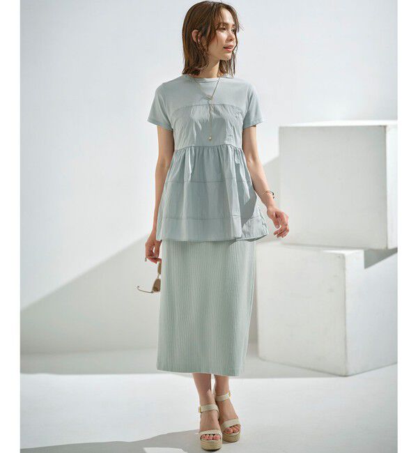 組曲「【WEB限定】ストライプジャガード タイトスカート」|スカート|