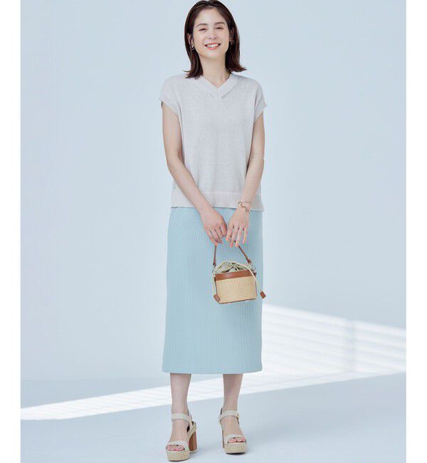 組曲「【WEB限定】ストライプジャガード タイトスカート」|スカート|