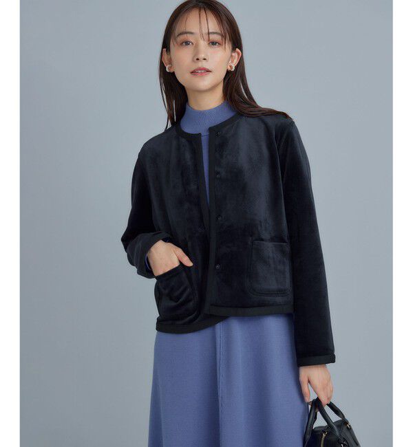 組曲「【2WAY・WEB限定】バックベロア リバーシブルジャケット」|ノーカラージャケット|