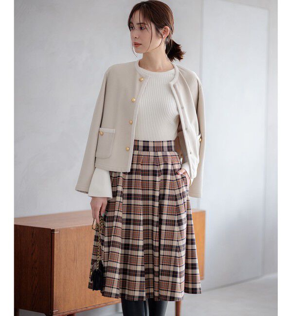 組曲「【2WAY・WEB限定】バックベロア リバーシブルジャケット」|ノーカラージャケット|