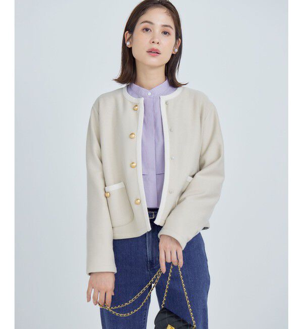 組曲「【2WAY・WEB限定】バックベロア リバーシブルジャケット」|ノーカラージャケット|