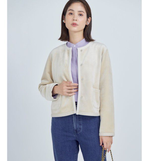 組曲「【2WAY・WEB限定】バックベロア リバーシブルジャケット」|ノーカラージャケット|