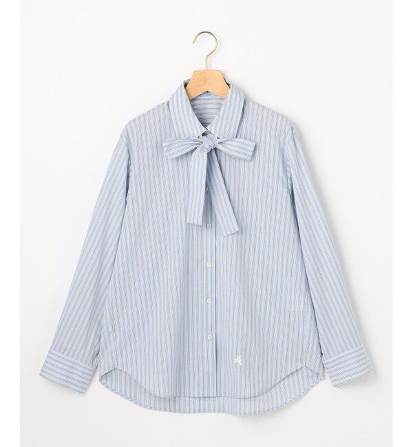 組曲「【加藤ローサさん着用】コットンタッチシャーティングボウタイ付き シャツ」|シャツ・ブラウス|