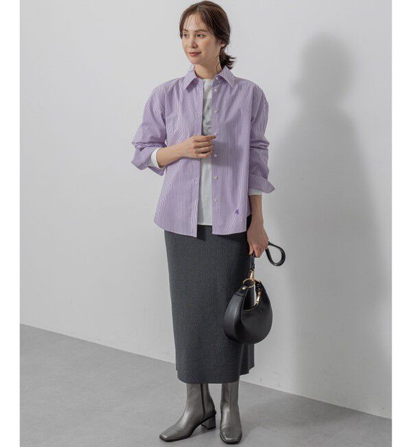 組曲「【加藤ローサさん着用】コットンタッチシャーティングボウタイ付き シャツ」|シャツ・ブラウス|