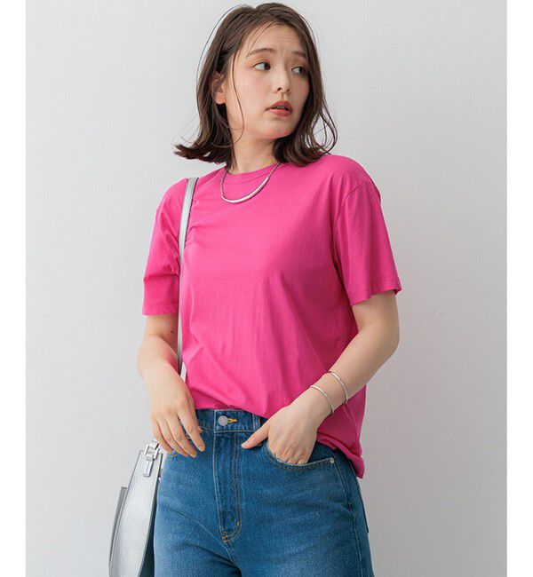 23区「【SLOW/WEB限定】シアーツイストシングルジャージー Tシャツ」|Tシャツ・カットソー|ローズ系