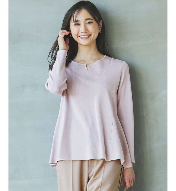 any SiS「【WEB・一部店舗限定】ペプラム ニット」|ニット・セーター|ラベンダー