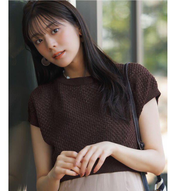 ANY SIS「【貴島明日香さんコラボ・3点セット】メッシュ ニット&times;キャミ ワンピース」|スーツ|