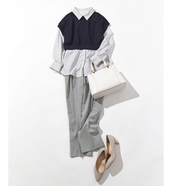 ANY SIS「【貴島明日香さんコラボ・3点セット】メッシュ ニット&times;キャミ ワンピース」|スーツ|