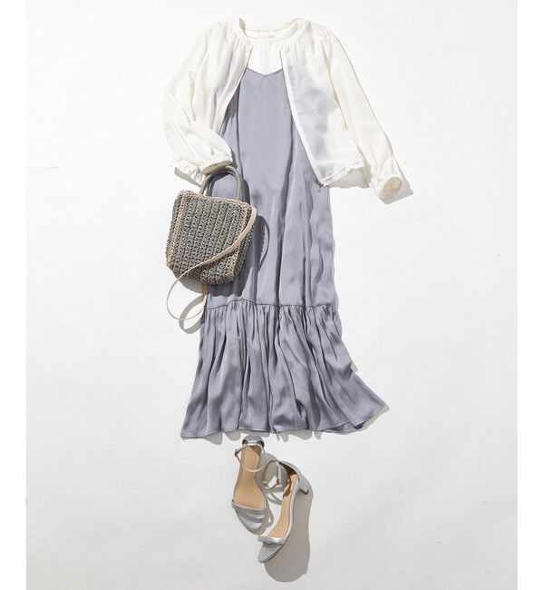 ANY SIS「【貴島明日香さんコラボ・3点セット】メッシュ ニット&times;キャミ ワンピース」|スーツ|