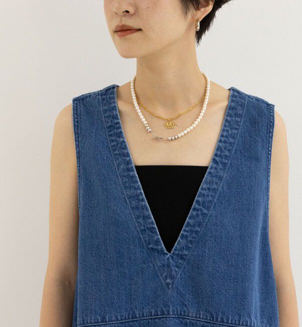 Rie Miller「【RM denim】ペプラムジレデニムブラウス」|シャツ・ブラウス|