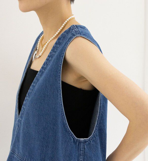 Rie Miller「【RM denim】ペプラムジレデニムブラウス」|シャツ・ブラウス|