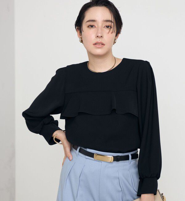 NOLLEY'S「《セットアップ対応》ウォッシャブルダブルクロスブラウス」|シャツ・ブラウス|