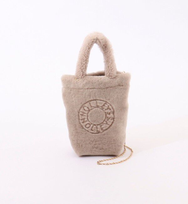 NOLLEY'S「ムートン刺繍バッグ　made in Italy」|トートバッグ|ベージュ