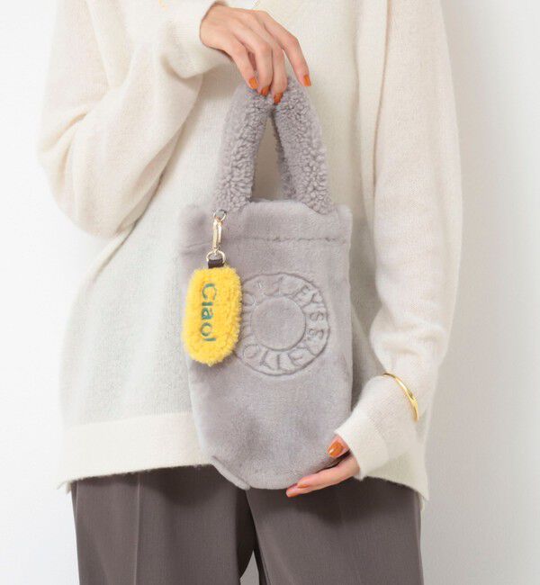 NOLLEY'S「ムートン刺繍バッグ　made in Italy」|トートバッグ|ライトグレー